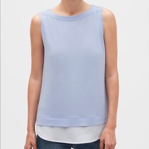 Banana Republic Light Blue Boatneck Tank Top
